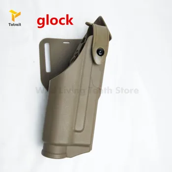 Airsoft glock Diržo Dėklas, Skirtas glock 17 19 22 23 31 32 Medžioklės Šaudymo Guolių Taktinis Žibintuvėlis Šviesos Guolių ginklą Dėklas