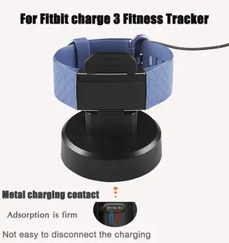 Laikiklio Stovas Įkrovimo Dokas Fitbit Mokestis 3 USB Įkroviklio Galios Data Kabelis Charge3 Smart Apyrankės Aksesuarai 1M
