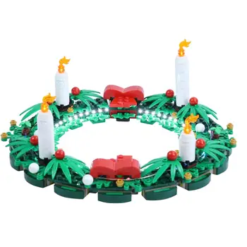 LED Šviesos Rinkinys Lego 40426 Kalėdų Vainikas 2-in-1 (LED Šviesos Nustatyti Tik tuo atveju, Be Pastatų Blokas) Vaikams, Vaikų Kalėdų Dovana