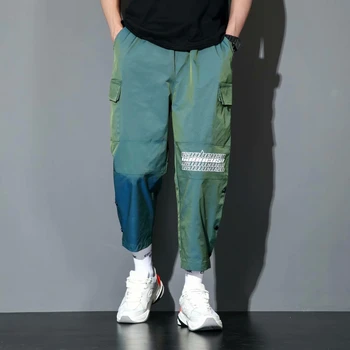ZAZOMDE Streetwear Krovinių Kelnės Vyrams Atspindintis Prarasti Hip-Hop Atsitiktinis Pants Mens Haremas Ziajać Harajuku Jogger Sweatpant Vyrų Kelnės