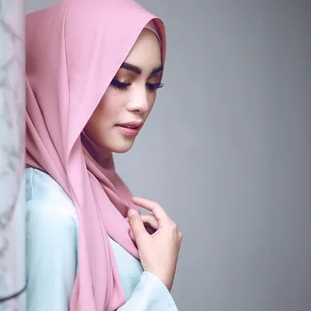 M23 Karšto pardavimo paprastas burbulas šifono hijab skara skara wrap lady lankelis moterų skara/šalikai 180*75cm