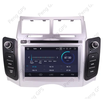 Android 10.0 CD DVD Grotuvas Toyota Yaris 2005-2011 GPS Navigacijos, Multimedijos Headunit Touchscreen Su Carplay 4+DSP 64G