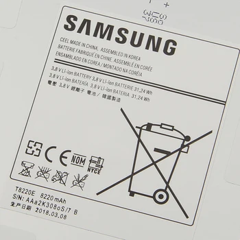 Originalus Samsung T8220E Bateriją, Skirtą Samsung GALAXY Note 10.1 Tab Pro P600 P601 SM-P605K SM-T520 SM-T525 SM-P607 8220mAh