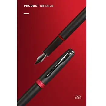 JINHAO 601A Raudonos, Juodos Spalvos Elegantiškas Vario Penh Fontanas Pen 0,5 mm Smulkių Plunksnų Verslo Kaligrafija Office Mokykliniai Reikmenys H6488