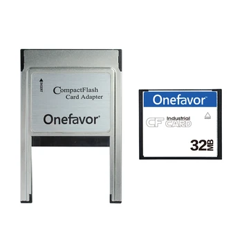 Onefavor 32MB Compact Flash Kortelė + PCMCIA Adapteris, Skirtas Pramonės Mašinos Didmeninė Skatinimo Cartao Memoria De Nemokamas Pristatymas