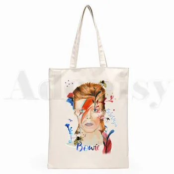 David Bowie Derliaus BlackStar Mados Grafinis Spausdinti Pirkinių Maišeliai Mergaičių Mados Atsitiktinis Pacakge Ranka Maišo