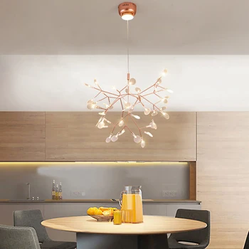 Europos Stiliaus Akrilo Juodojo Aukso LED Firefly Liustra Lapai Meno Dekoratyvinis Pramonės Šviesos AC110/220V Cafe Hotel Nemokama Laivas