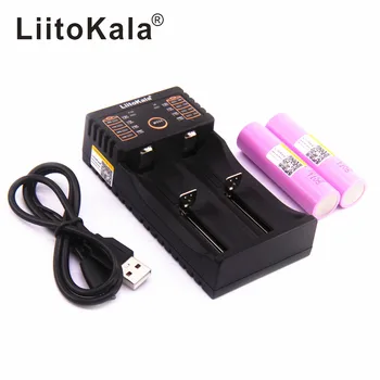 LiitoKala lii-202 USB 26650 18650 AAA AA Smart Įkroviklis + 2vnt), 3,7 V 18650 2600mAh baterijos įkrovimo Baterija (akumuliatorius ICR18650-26FM