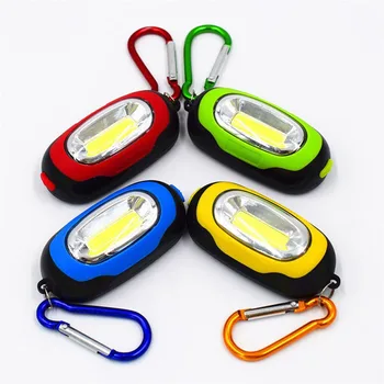 Nešiojamas Super Mini COB LED Žibintuvėlis Lauko Keychain Fakelas Traukos Lempos, Blykstė 3 rūšių Žvejybos Žibintų